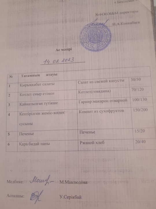 Ас мәзірі