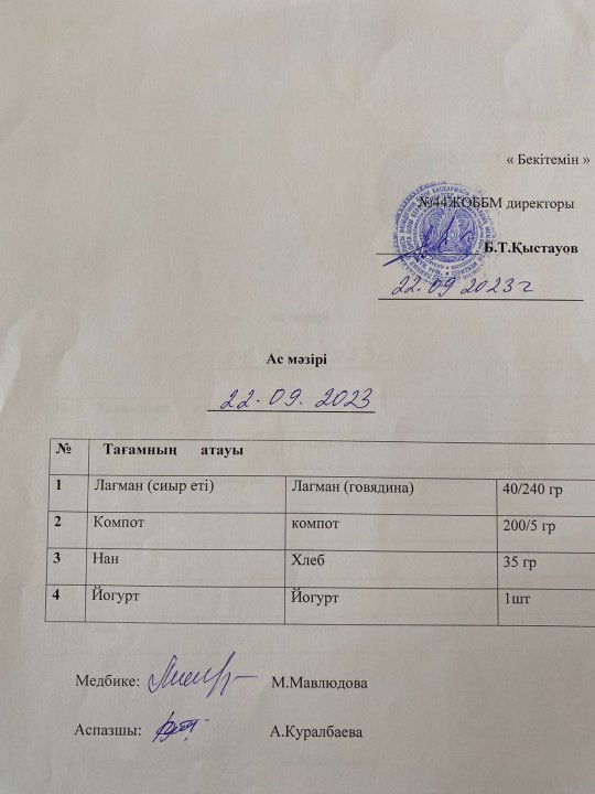 Ас мәзірі