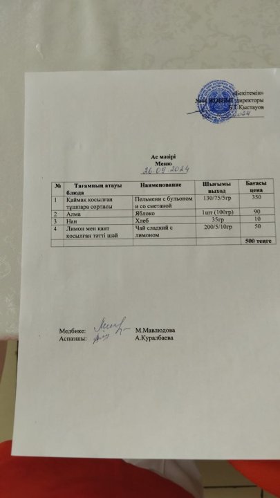 Ас мәзірі